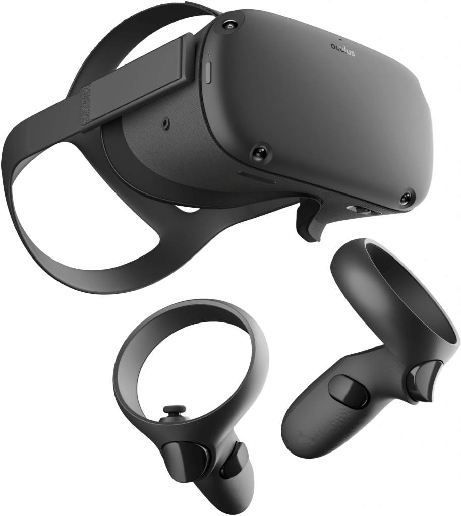 Image of Oculus Quest headset and controllers